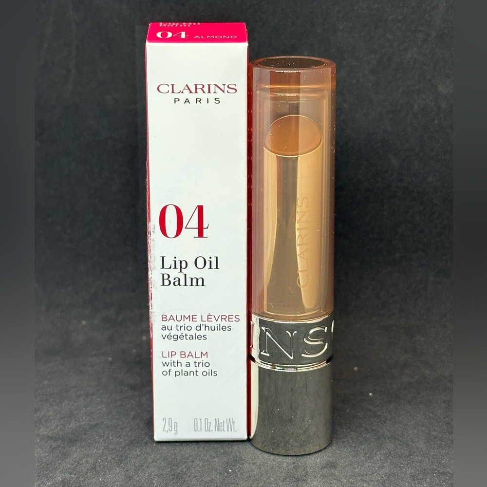 🆕 Clarins Lip Oil Balm ✨new unused in box✨ shade: Almond (nude brown)